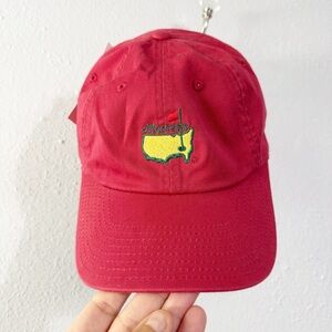 NWT Masters Red Hat with Embroidered Logo
